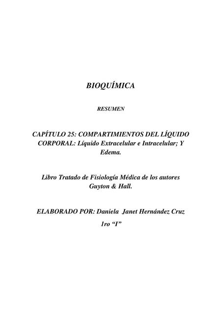 Líquido Extracelular e Intracelular y Edema Tratado de fisiología de Guyton Hall