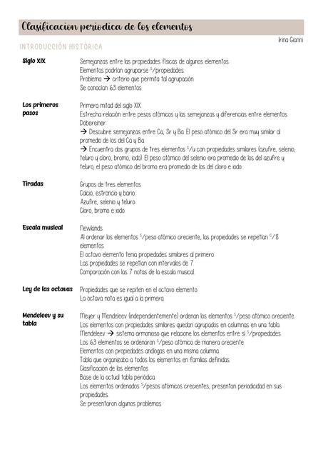 Clasificación periódica de los elementos