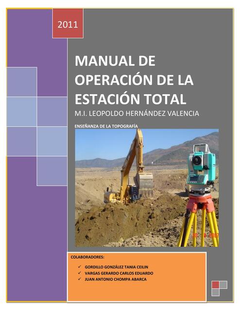 Manual De Operacion De Estacion Total