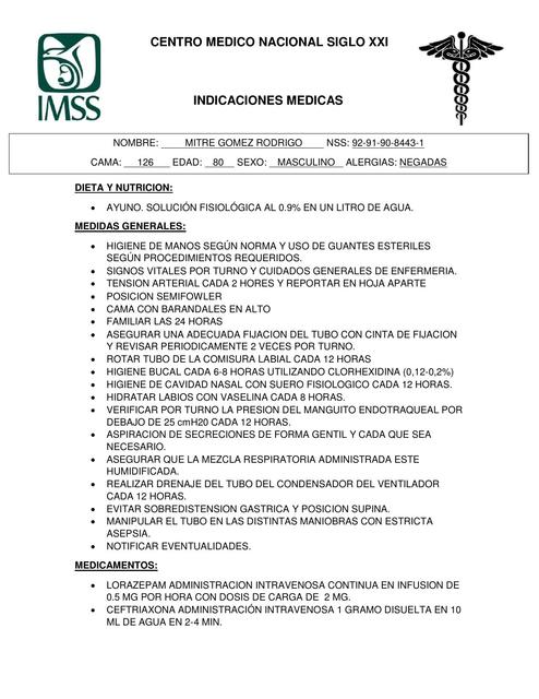 Indicaciones Medicas