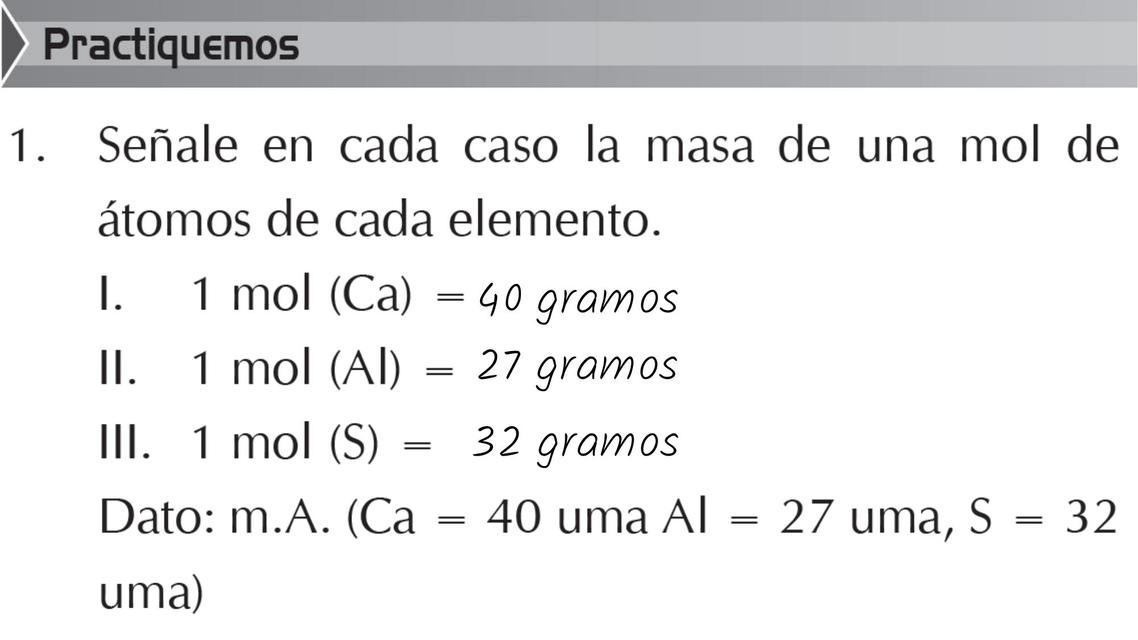 Unidades Químicas de Masa