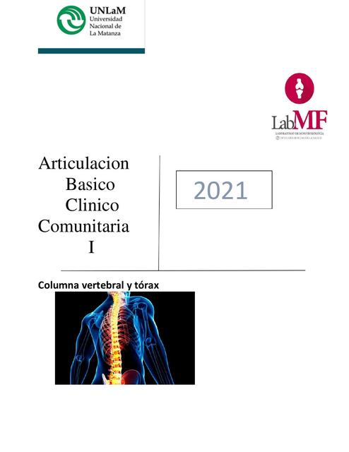 Columna Vertebral y Tórax