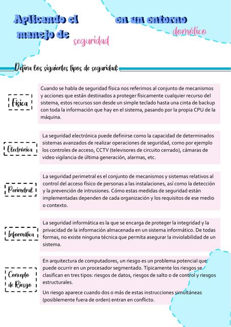 Manejo de seguridad en un entorno domótico