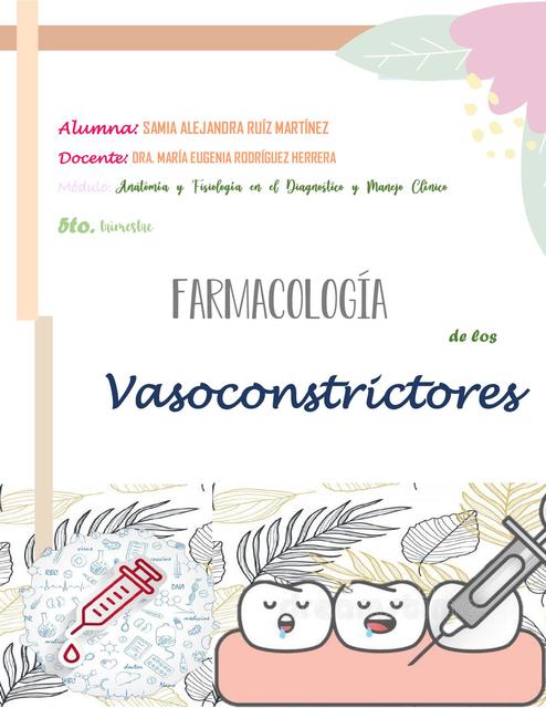 Farmacología De Los Vasoconstrictores