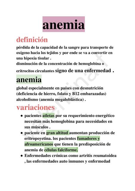 Anemia 