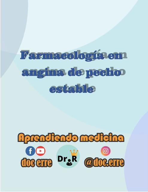 Farmacológico En Angina De Pecho Estable 