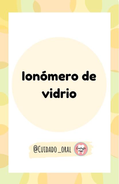 Ionómero de vidrio