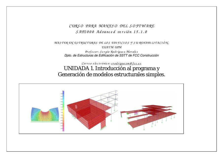 Introduccion Al Programa Sap2000 Y Resolucion De Ejercicios