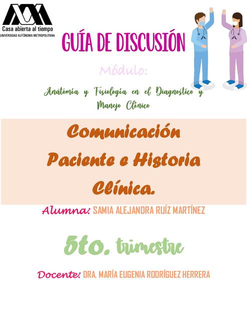 Comunicación Paciente e Historia Clínica