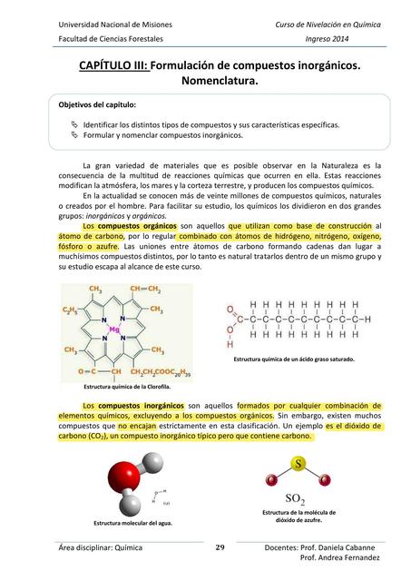 estructura de compuestos inorgánicos