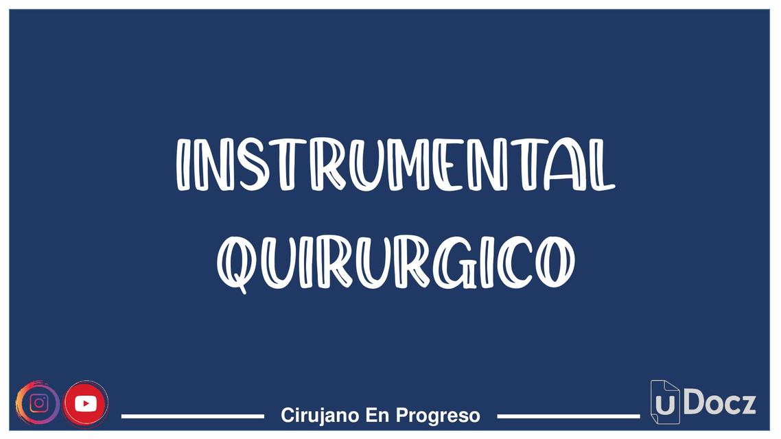 Instrumental Quirúrgico