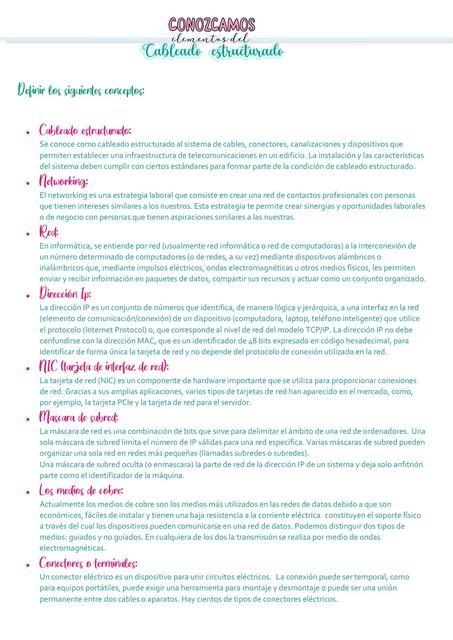 Conociendo elementos del cableado estructurado