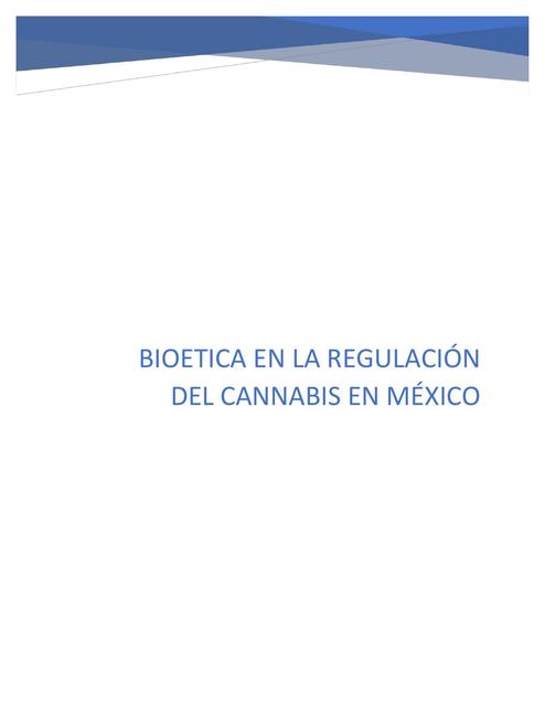 Bioética en la regulación del cannabis