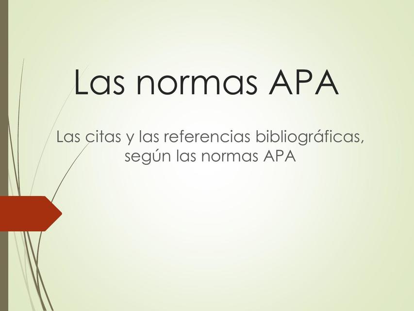 Las normas APA