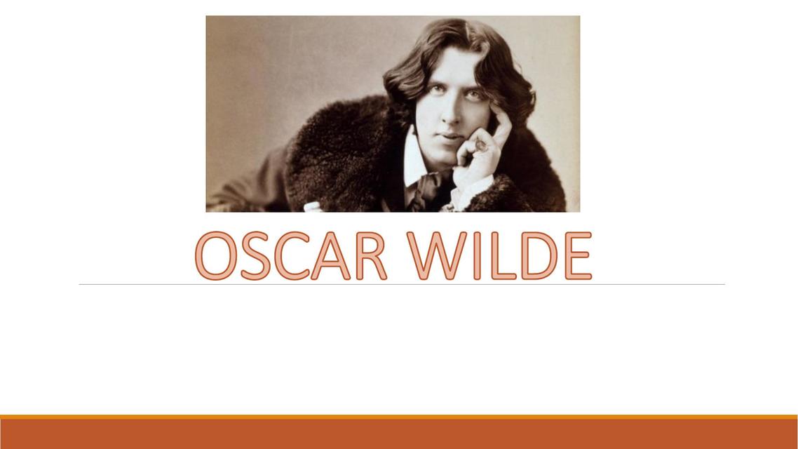 OSCAR WILDE Bibliografía