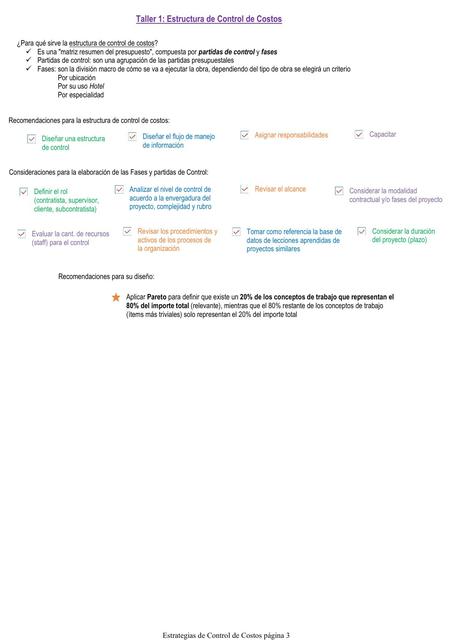 Estrategias de Control de Costos