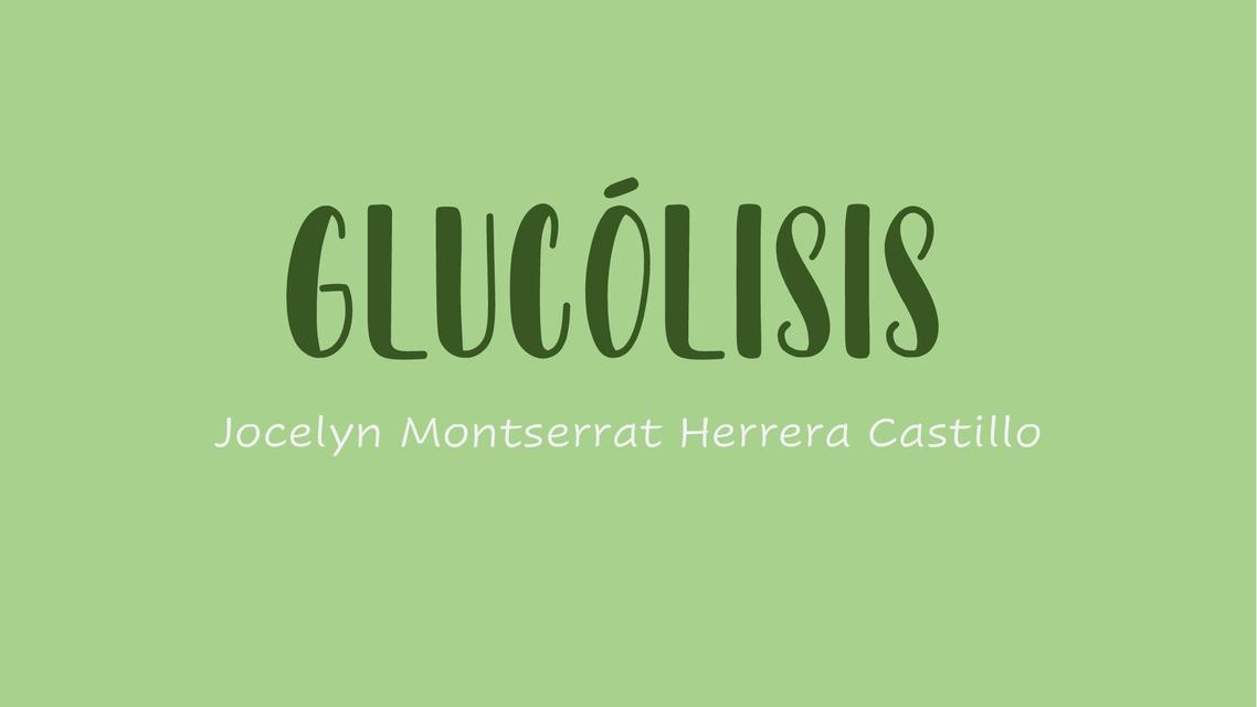 Glucólisis