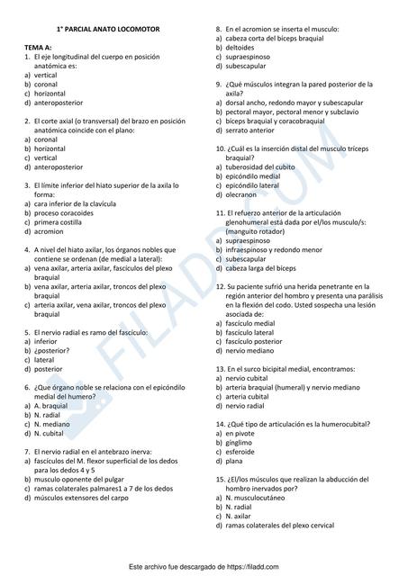 1er Parcial Anato Locomotor