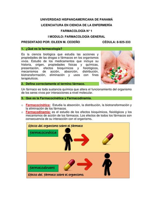 Taller 1 Farmacologia General y RAM