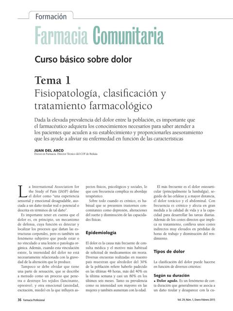 Curso básico sobre dolor