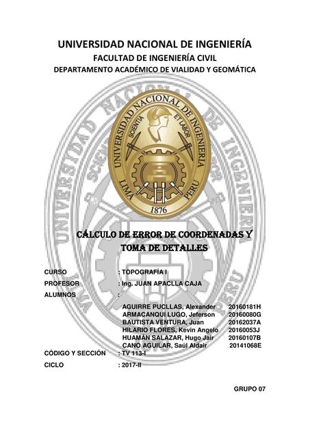 Informe de Topografía