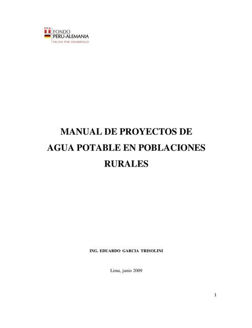 Manual de agua potable en poblaciones rurales