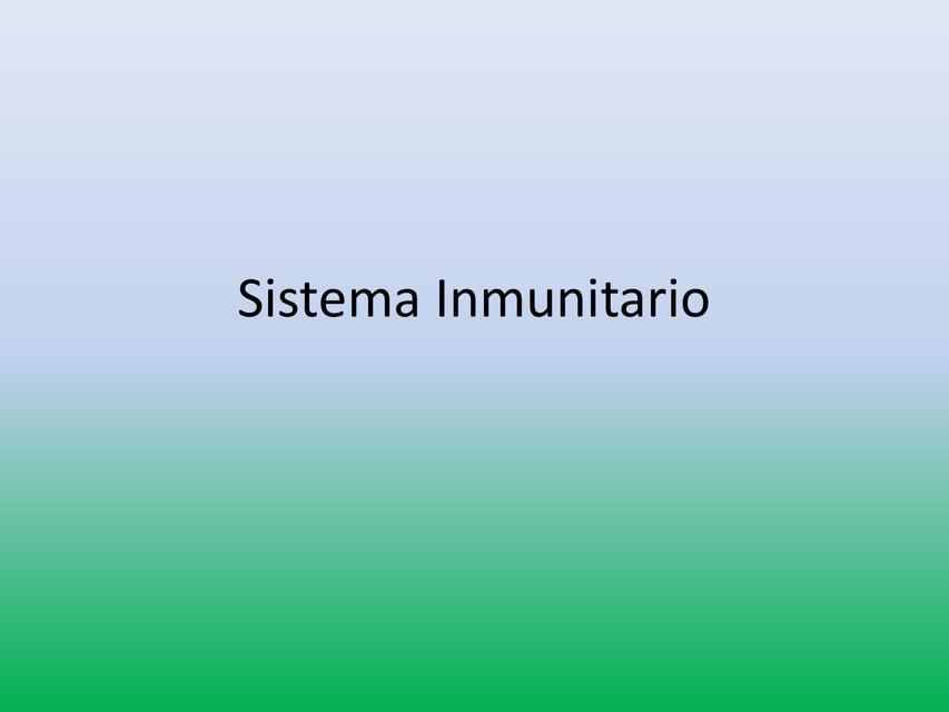 Sistema Inmunitario 