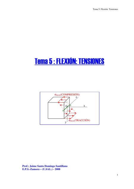 Flexion Y Tensiones En Elementos Estructurales