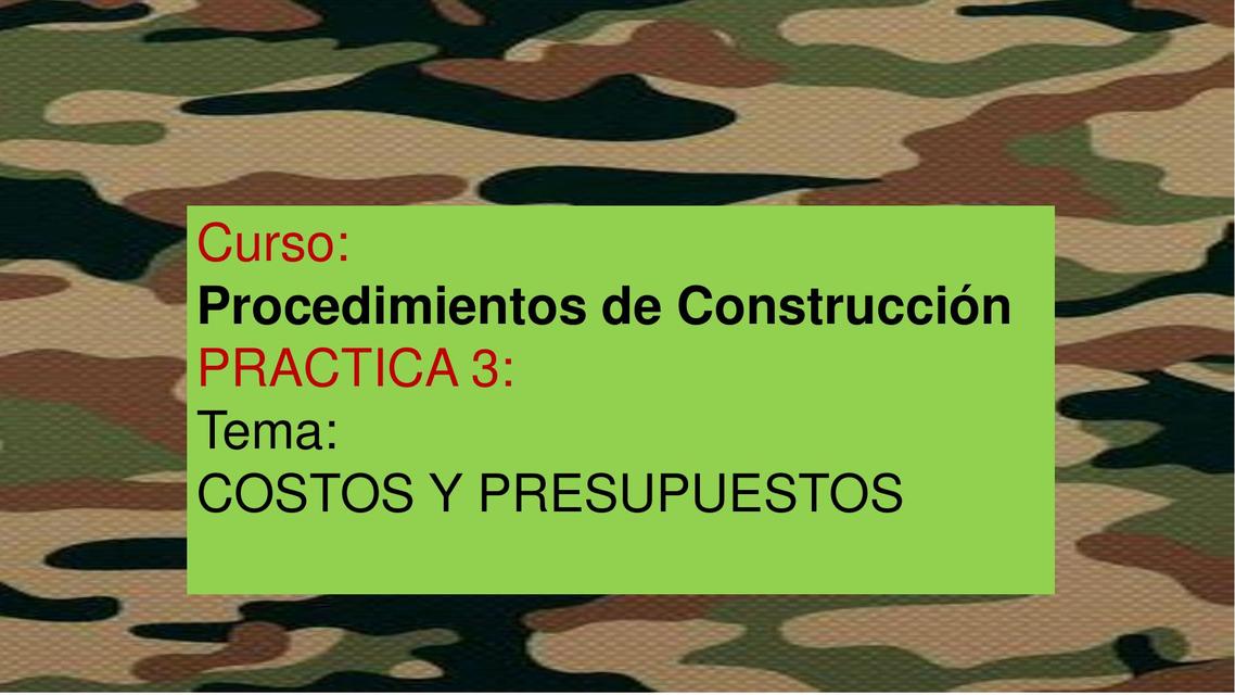 Procedimientos de Construcción 