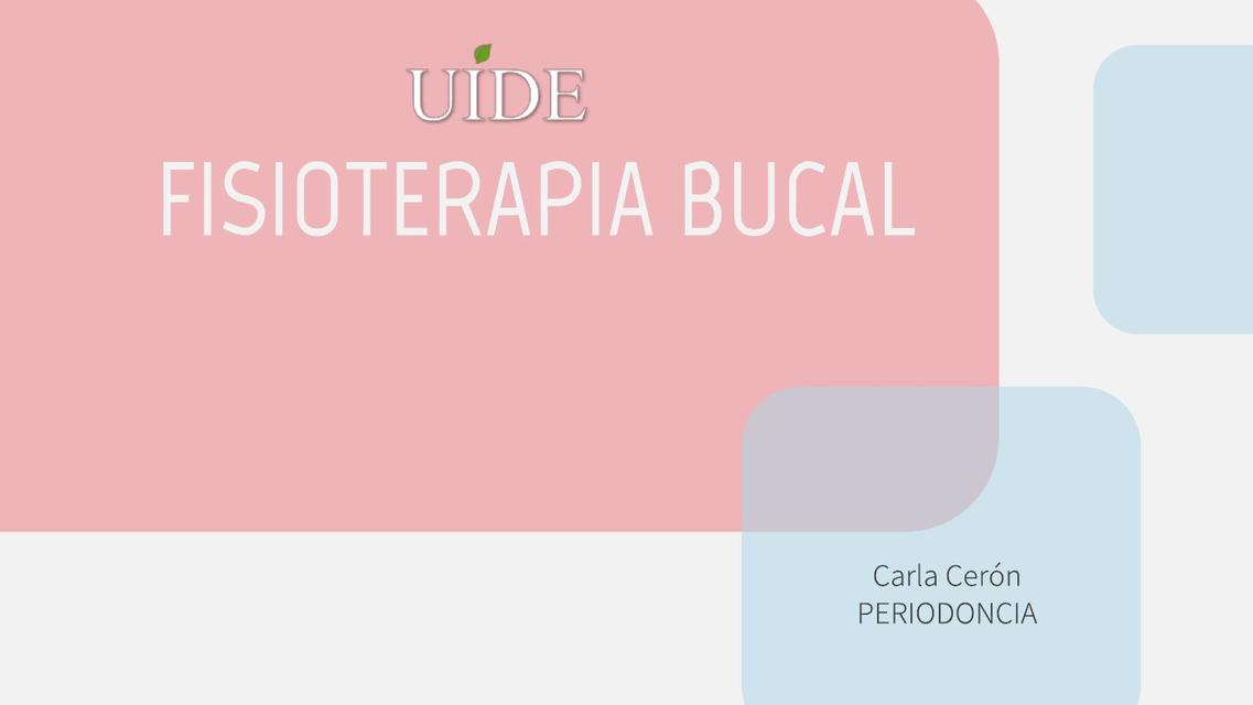 Fisioterapia Bucal 