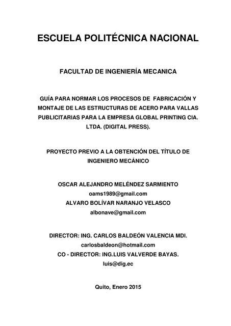 Guía para normar procesos de fabricación y montaje de las estructuras de acero