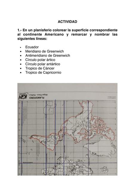 Actividad de Geografía