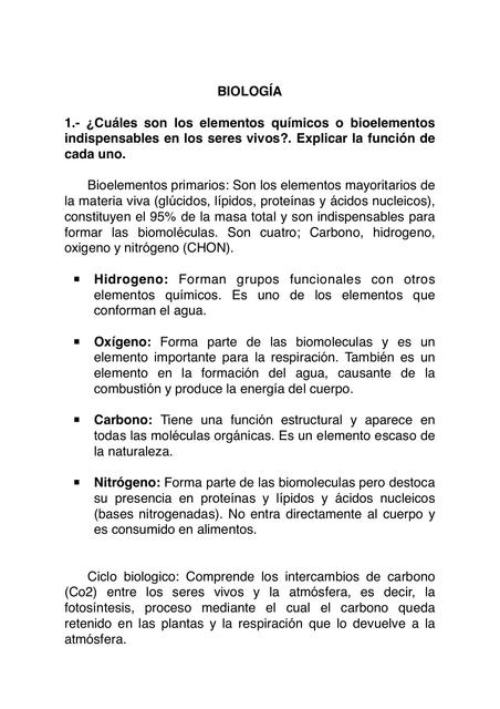 Biología Biomoléculas