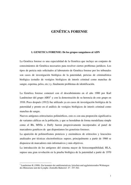 Clase de genética forense