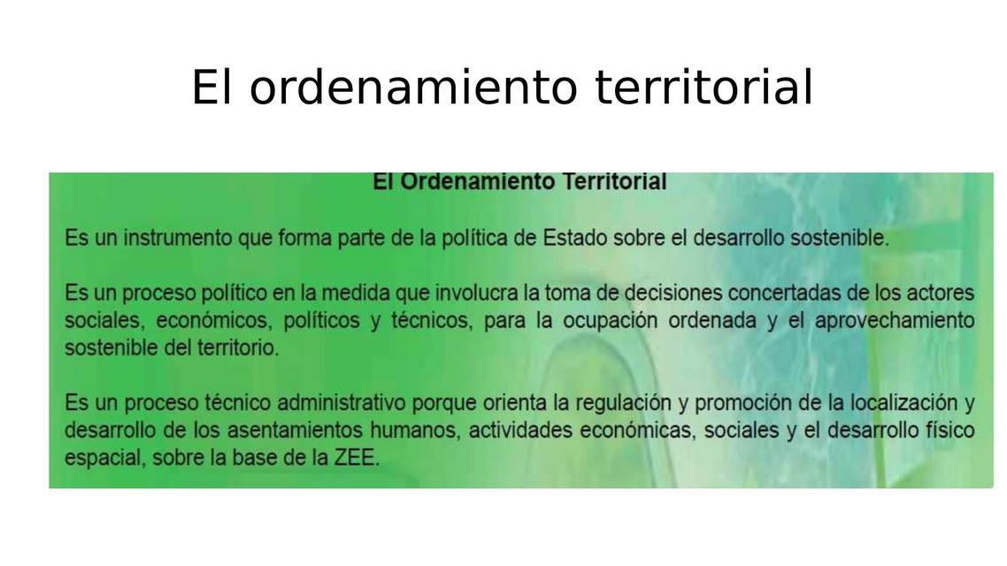 El Ordenamiento Territorial2daexpo