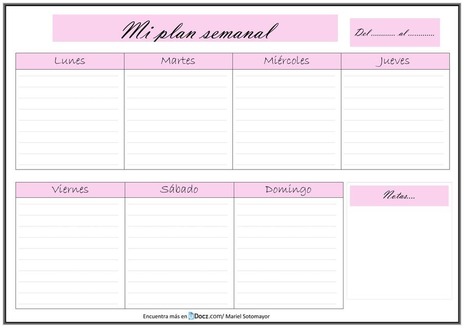 Planner Semanal