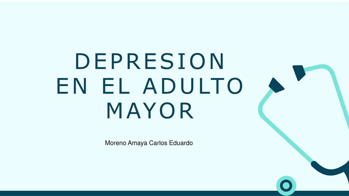 Depresión en el adulto mayor 