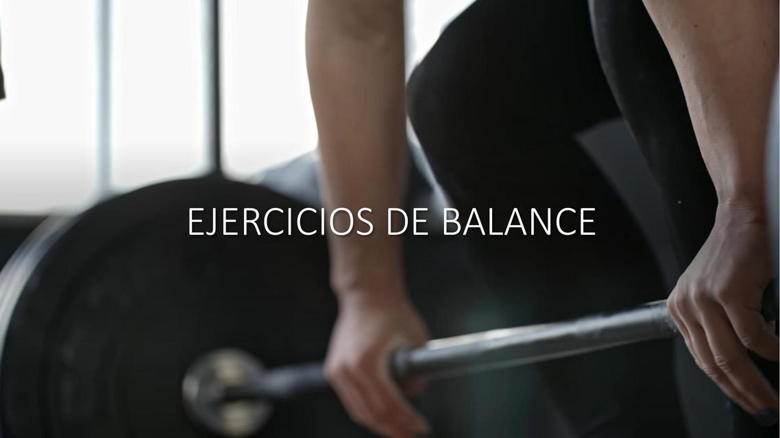 Ejercicios de balance