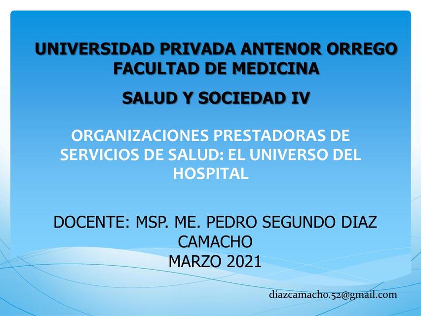 Organizaciones Prestadoras de Servicios de Salud