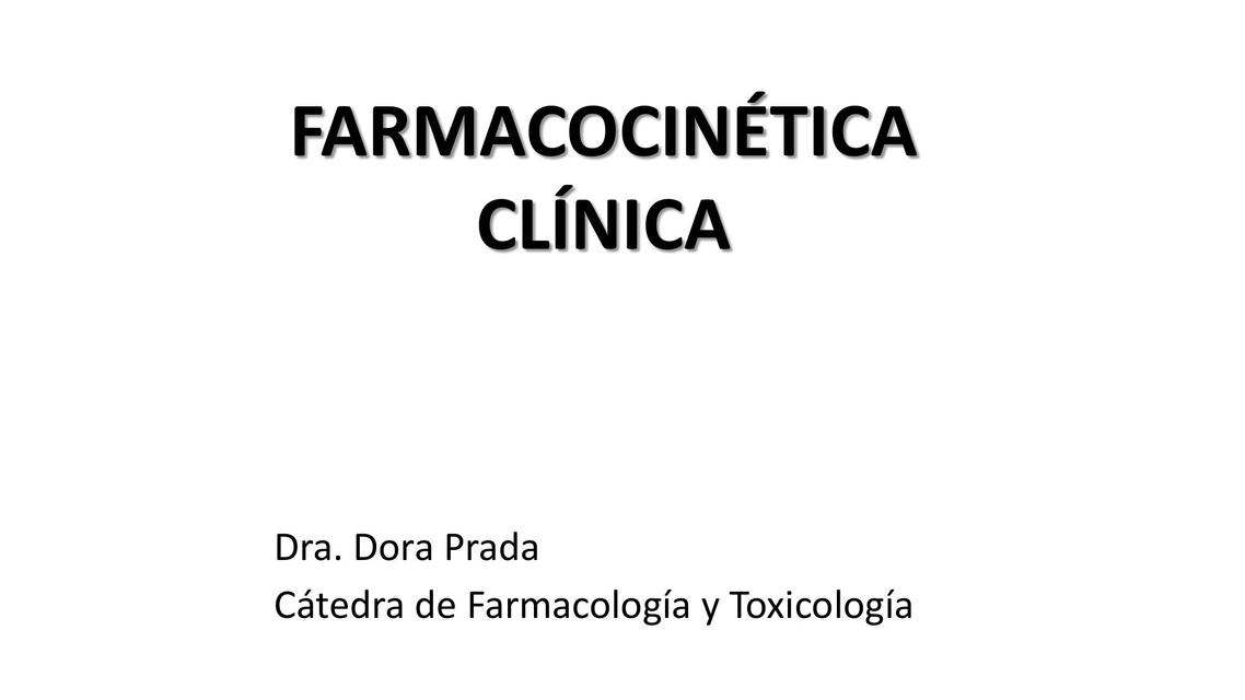 Farmacocinética Clínica 