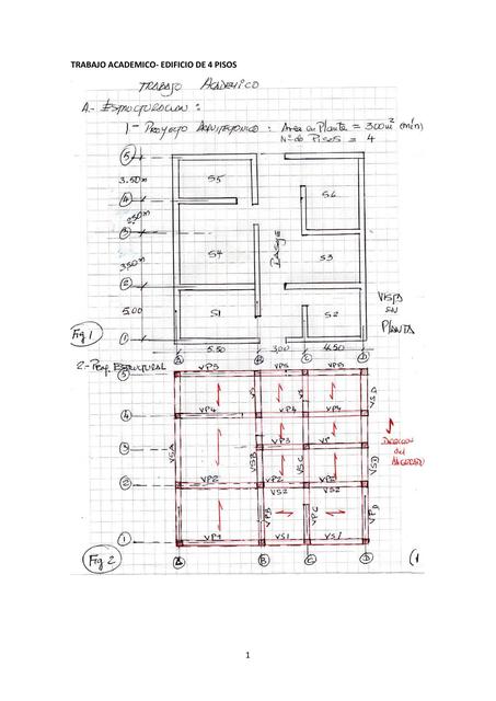 Plano de un edificio de 4 plantas 