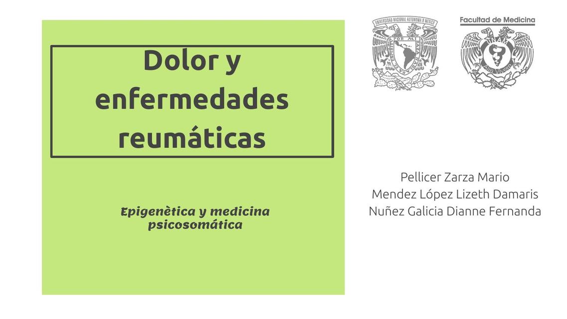 Dolor y enfermedades reumatologicas