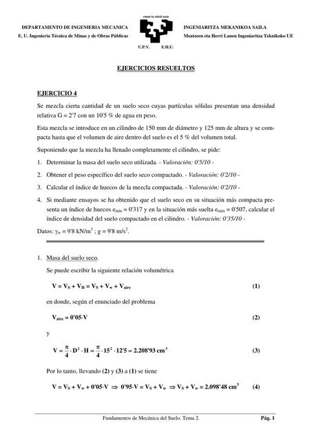 Ejercicios resueltos mecanica de suelos