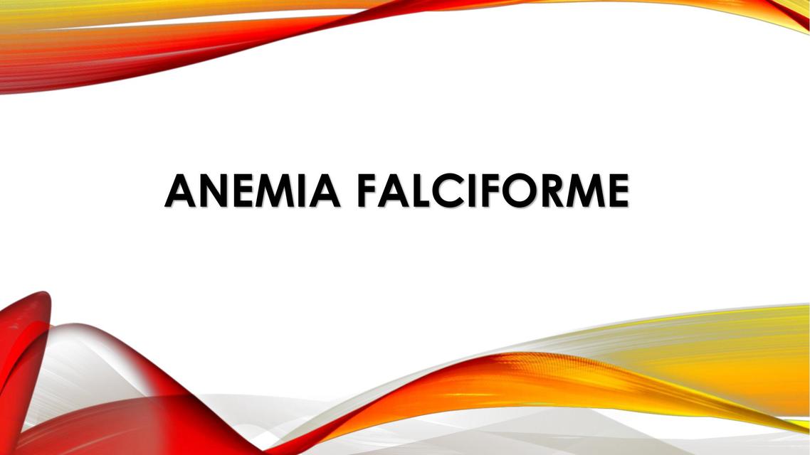 Anemia falciforme