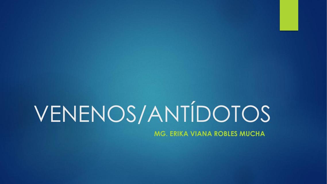 Venenos-Antídotos 