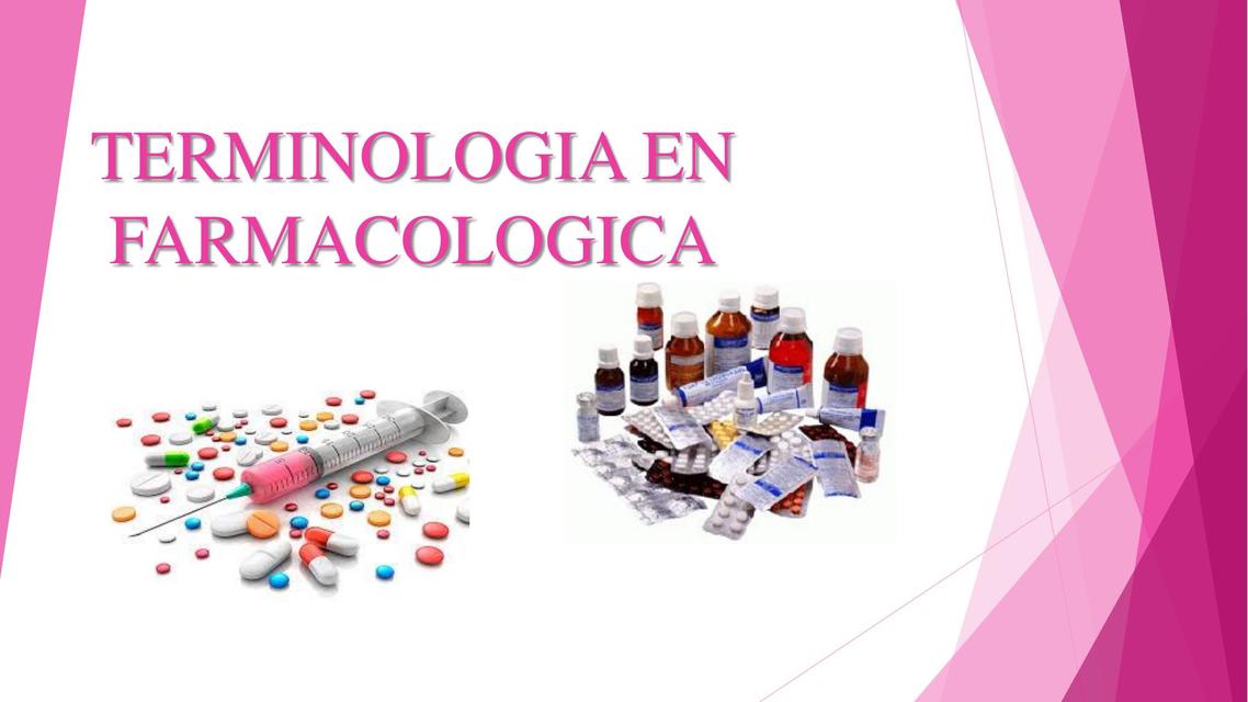 Terminología en Farmacología