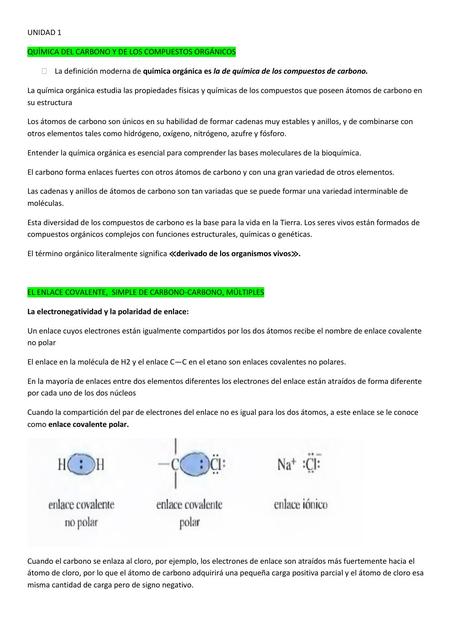 Resumen Química Orgánica Biológica