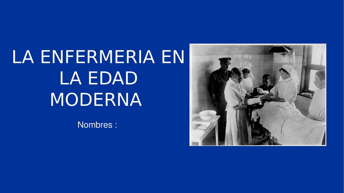 La Enfermedad en la Edad Moderna