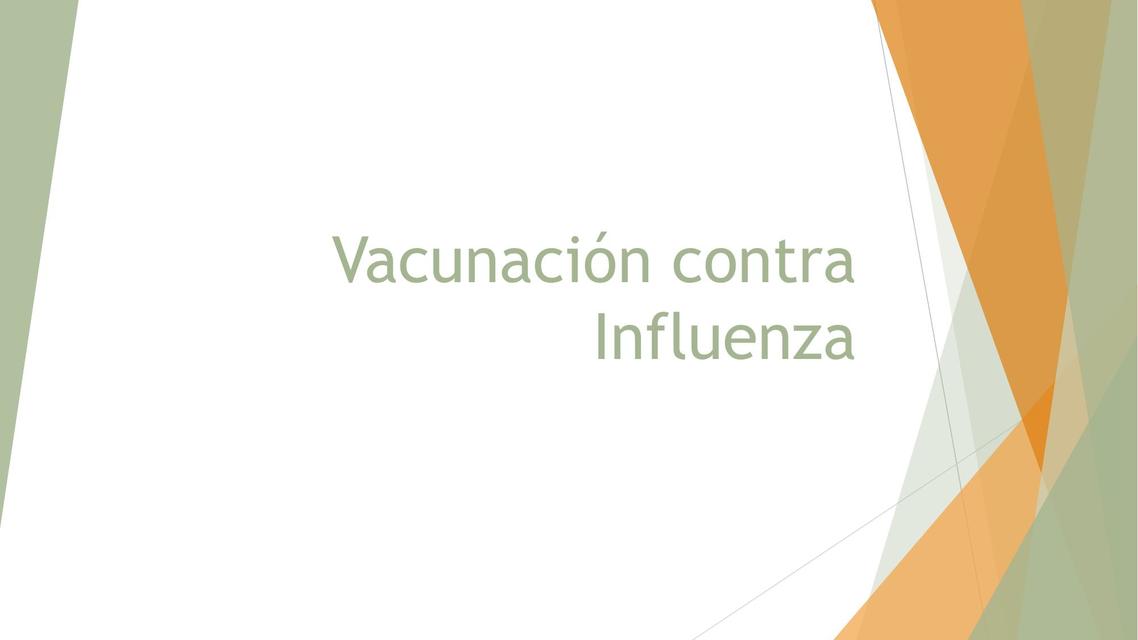 Vacunación contra Influenza