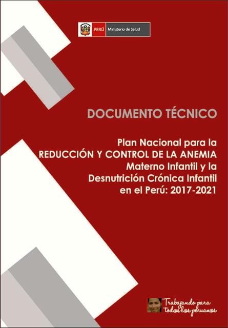 Plan nacional de reducción de anemia infantil y materna